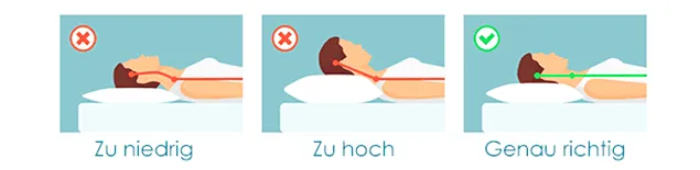 auf dem rücken schlafen kissen