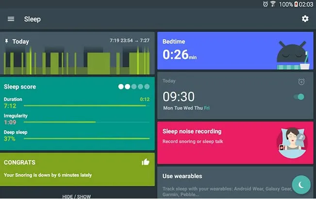 sleep for android